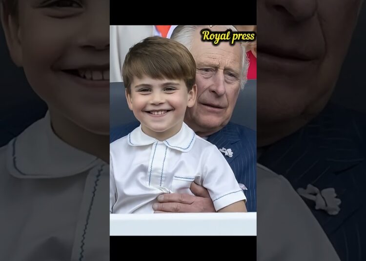 prince louis sitting on lap of his grandfather #britishroyalfamily #princelu #princelouis #charles