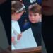 Charlotte and Louis singing the British national anthem during King Charles’ coronation.