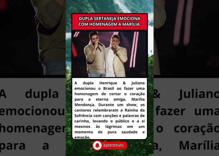 HENRIQUE & JULIANO LEVAM FÃS ÀS LÁGRIMAS COM HOMENAGEM A MARÍLIA MENDONÇA!