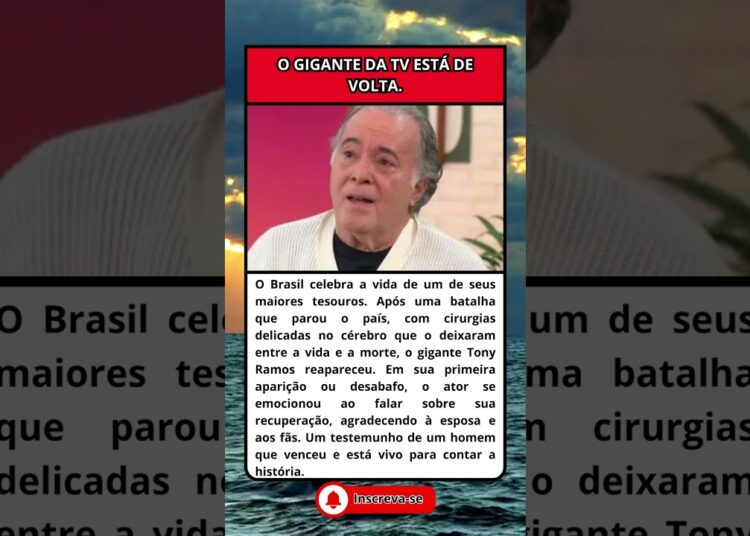 ESTOU VIVO A PRIMEIRA APARIÇÃO DE TONY RAMOS APÓS QUASE MORRER