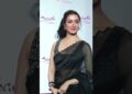 Shraddha Kapoor’s Starry Black Shiny Saree Look For The Spectacular Saudi Event #shraddhakapoor