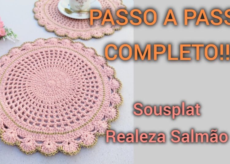 Sousplat Realeza Salmão – Fácil, rápido e econômico. Passo a passo completo ✨