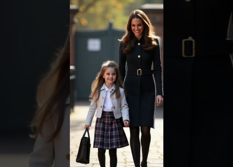 Charlotte Go to School  First day with Kate Middleton #charlotte #kate #school #royal #love #viral