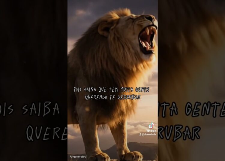 O rugido do rei! 🦁🔥 O poder da realeza ao amanhecer! #Motivação #Força