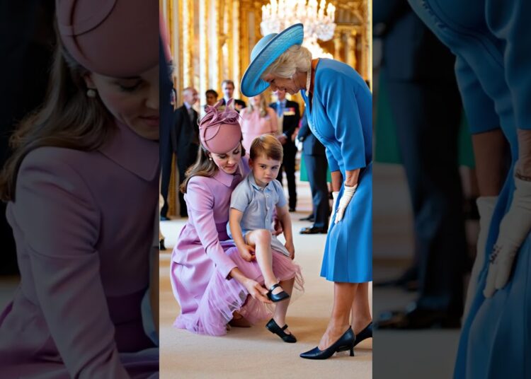 What is Queen Camilla doing to Prince Louis? #royal #princewilliam #katemiddeleton