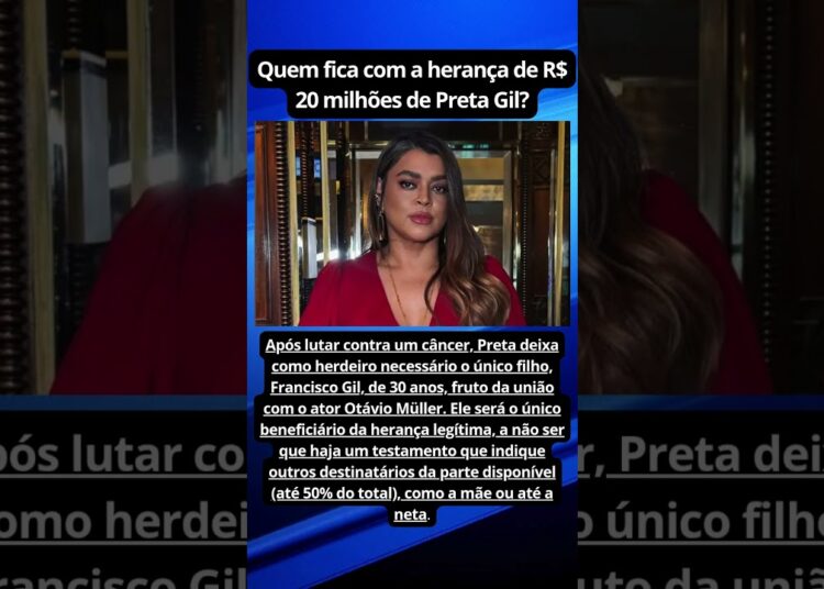 Quem fica com a herança de R$ 20 milhões de Preta Gil?  #noticiafamosos #noticias #fofoca
