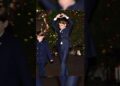 Prince George and Prince Louis leave after the ceremony #royal #princewilliam #katemiddeleton