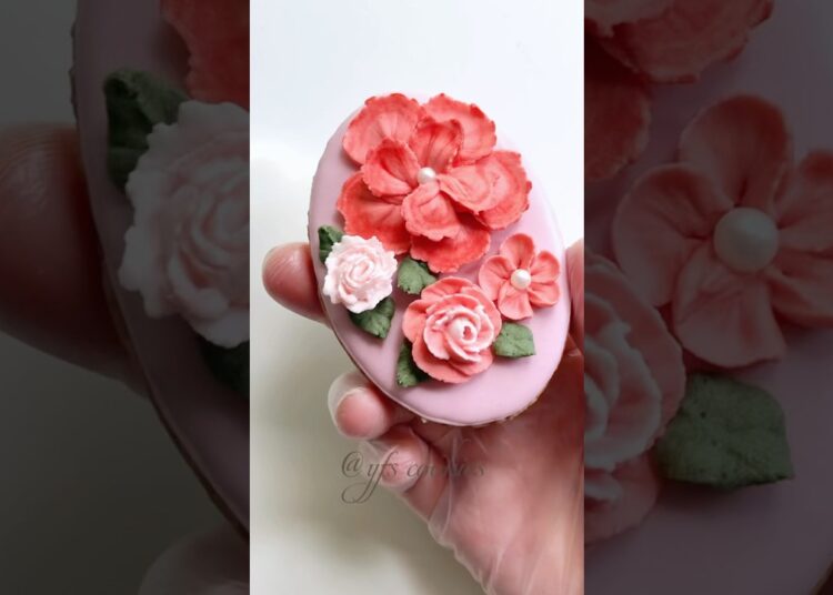 💐Wedding cookie decorating with flower piping #cookiedecorating #royalicing #royalicing