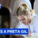 Carolina Dieckmmann se despede de Preta Gil durante velório no Rio de Janeiro
