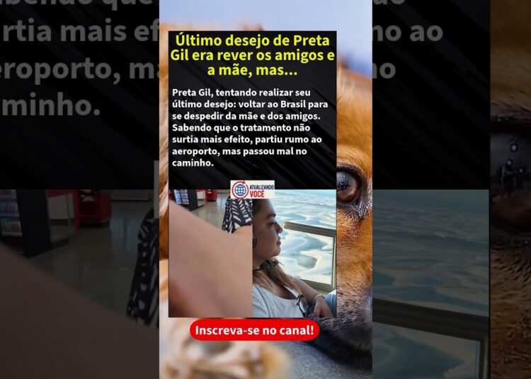Último desejo de Preta Gil era rever os amigos e a mãe, mas…