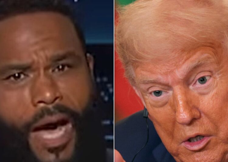 Anthony Anderson revela 'um ** buraco' Histórico 'de Trump
