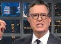 Defigiant Stephen Colbert dispara de volta a Trump com 3 palavras bruscas