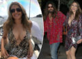 Elizabeth Hurley usa maiô de estampa de leopardo, compartilha detalhes íntimos sobre o relacionamento de Billy Ray Cyrus