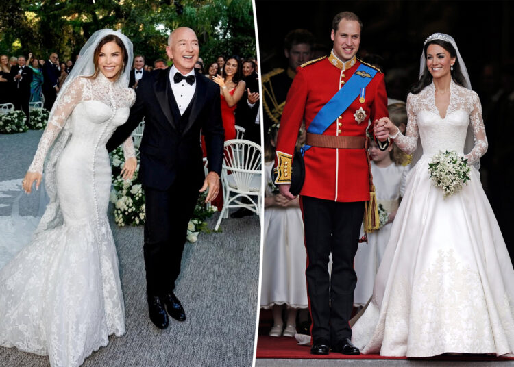 Jeff Bezos e Lauren Sánchez compartilharam o cantor de casamento inesperado com Kate Middleton e o príncipe William