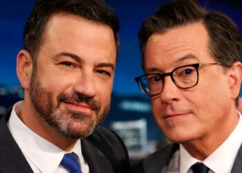 Jimmy Kimmel derruba a bomba F épica na CBS para cancelar o show de Colbert