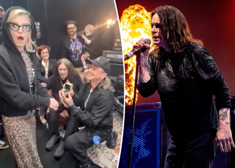 Kelly Osbourne fica noiva durante o show final do Dad Ozzy Black Sabbath