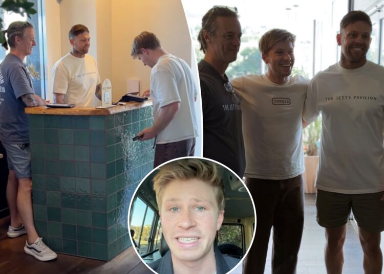 Robert Irwin retorna ao restaurante para liquidar a conta de comida dias depois que ele esqueceu de pagar