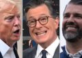 Stephen Colbert Trolls 'Fart Machine' Trump depois do post de Don Jr.