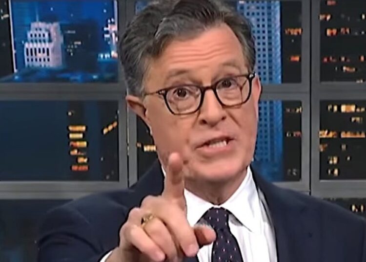 Stephen Colbert tocas chefes corporativos em meio a uma nova reivindicação de Trump