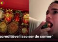 Bruna Marquezine prova morango do amor de R$ 2 mil: ‘Da até dó de comer’