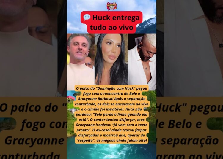 Climão ao vivo! Belo e Gracyanne se encaram no Domingão #famosos #noticias #brasil