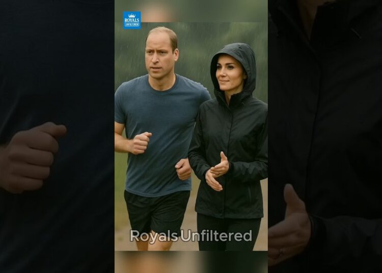 William Jogging, Kate Stays Dry in Her Jacket  #shorts #royalfamily #royal