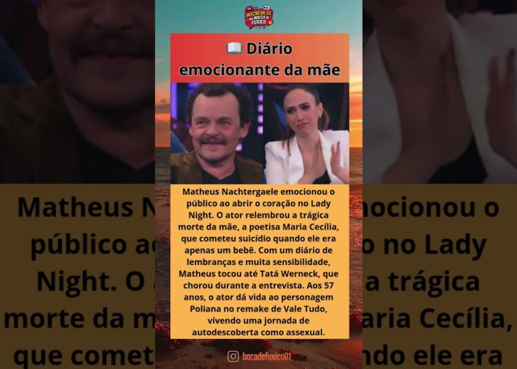 Matheus Nachtergaele comove ao falar da mãe: “Só ficou comigo por 3 meses” #brasil #noticias #fofoca