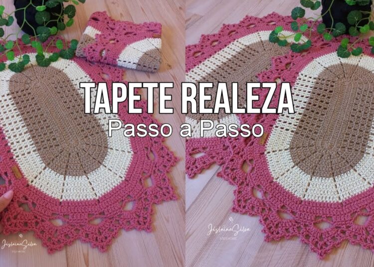 Tapete Realeza em crochê – Passo a passo iniciantes – Versão sem Tulipas #tapetedecroche #crochê