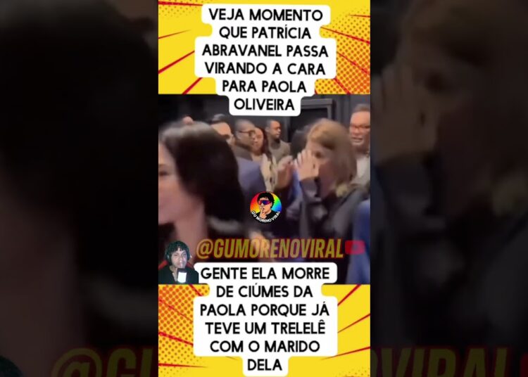 😱 Patrícia Abravanel VIRA a cara pra Paolla Oliveira 😳 Ciúmes na festa? #shorts #famosos