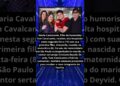 FILHA DE TOM CAVALCANTI RECEBE ALTA HOSPITALAR