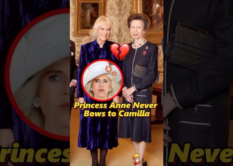Princess Anne Never Bows to Camilla.#shorts #royal #princessanne #camilla #usa #queen #king #diana