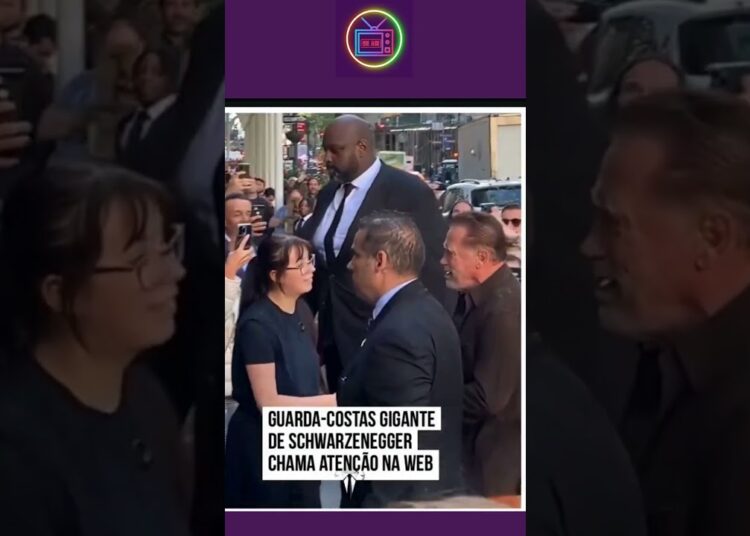 QUE MEDO !! SEGURANÇA DO ATOR ARNOLD SCHWARZENEGGER IMPRESSIONA A TODOS PELO TAMANHO !! #shorts