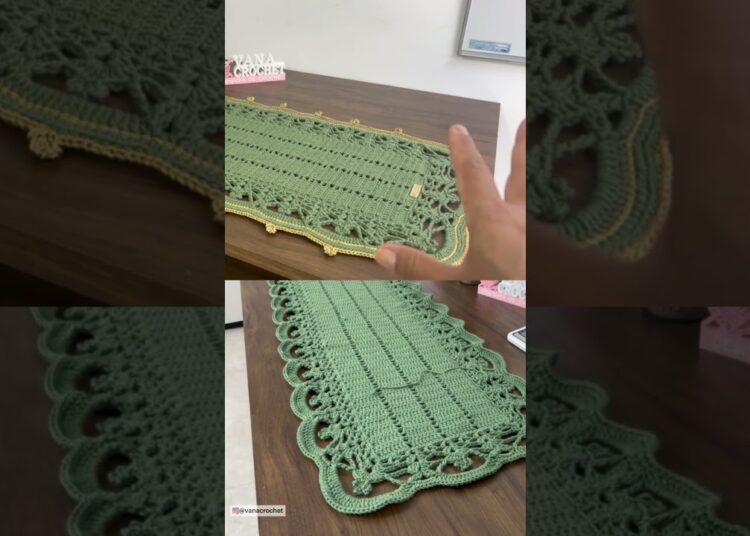 TRILHO DE MESA EM CROCHÊ REALEZA – Assista o vídeo aqui ▶️👆🏼