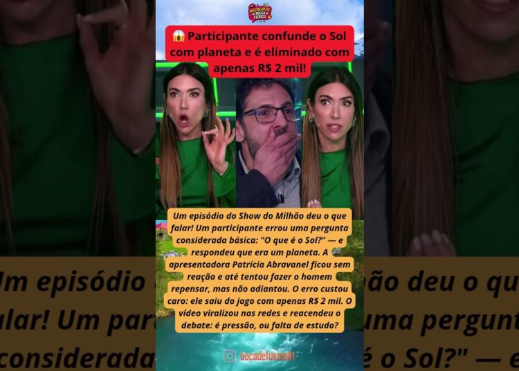 Participante erra pergunta sobre o Sol e choca Patrícia Abravanel!