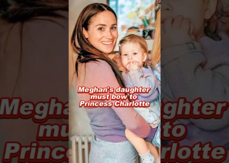 Meghan’s daughter must bow to Princess Charlotte. #royal #foryou #meghan #kate #charlotte #william
