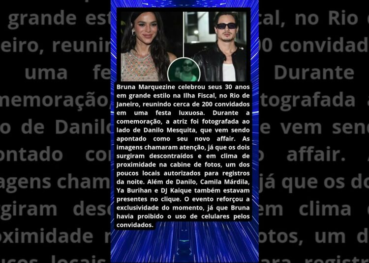 BRUNA MARQUEZINE FOI FOTOGRAFADA AO LADO DE DANILO MESQUITA