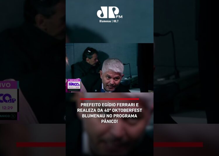 Prefeito Egídio Ferrari e a realeza da 40ª Oktoberfest visitam o  programa Pânico da Jovem Pan em SP