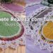 Tapete Realeza com Tulipas – Duas opções de Bico #tapetedecroche #crocheiniciantes #crochê