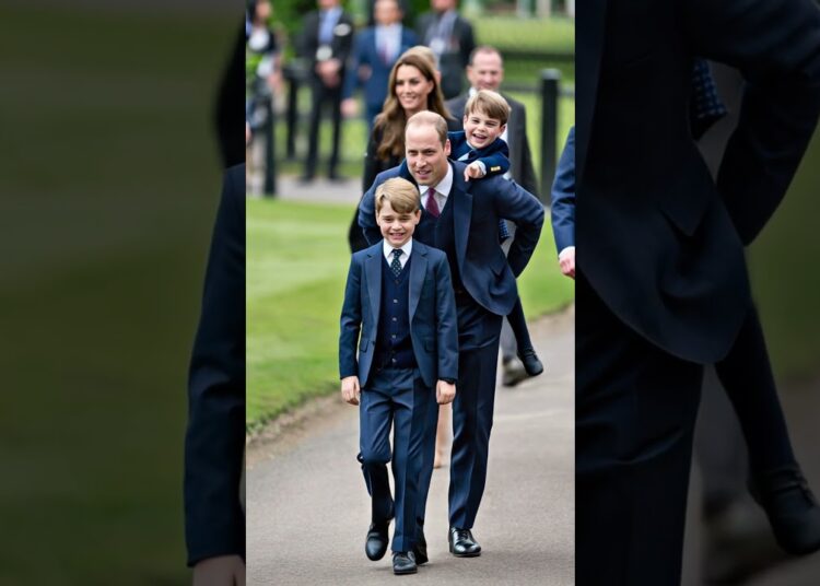 Louis’ smile, George’s confidence, and William’s love. #royal #princewilliam #katemiddeleton