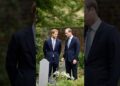 Prince William and Prince Harry meeting #royal #princewilliam #princeharry #diana