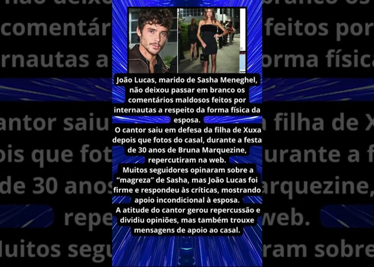 MARIDO DE SASHA RASGA O VERBO APÓS CRITICAS