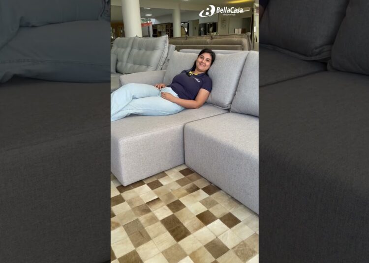 Sofá é na Bella Casa de Realeza: Elegância e Sofisticação no estofado Trento #nabellacasa #realeza