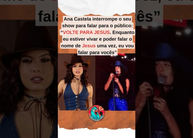💥 Ana Castela interrompe show para falar de Jesus! 😍❤️ #anacastela #shorts #famosos #música #viral