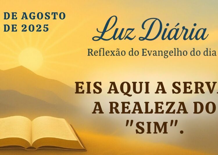 Evangelho do Dia com Reflexão | Eis Aqui a Serva: A Realeza do “Sim”.🙏✨️