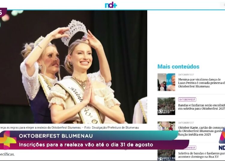 Inscrições para a Realeza da Oktoberfest Blumenau vão até 31 de agosto