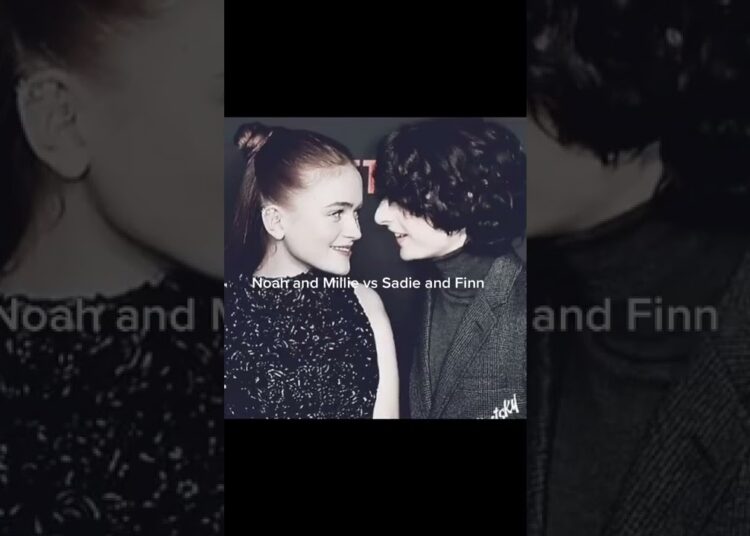 Noah and Millie vs Sadie and Finn #noahschnapp #milliebobbybrown #sadiesink #finnwolfhard