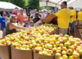 2025 NC Apple Festival Guide, com programação de eventos, formação de entretenimento, mapa de rua