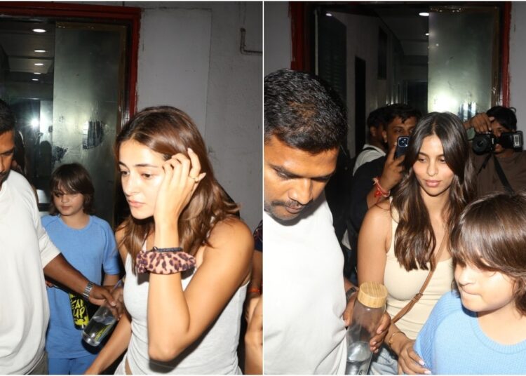 Ananya Panday, Suhana Khan, desfrute da noite de cinema com Abrão. Assistir