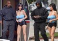 Bianca Censori usa tampa tanque de mergulho, calça quente para a data do filme com Kanye West