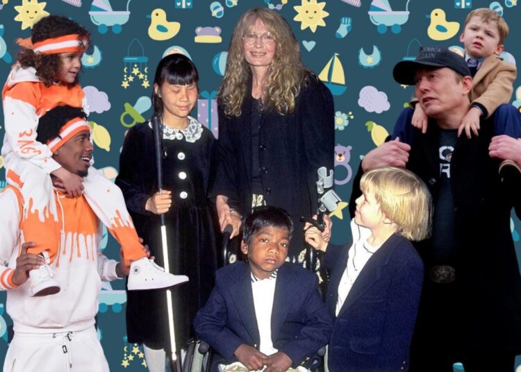 Celebridades que têm muitas crianças
